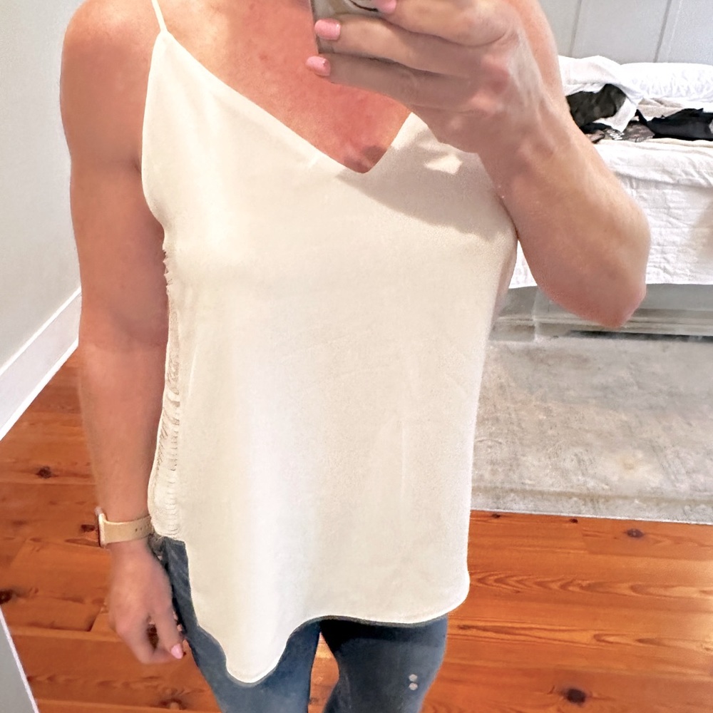 White Naked Zebra cami size M-